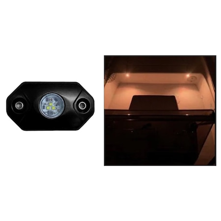 Black Oak Led Black Oak Rock Accent Light - Amber - Black Housing RL-A